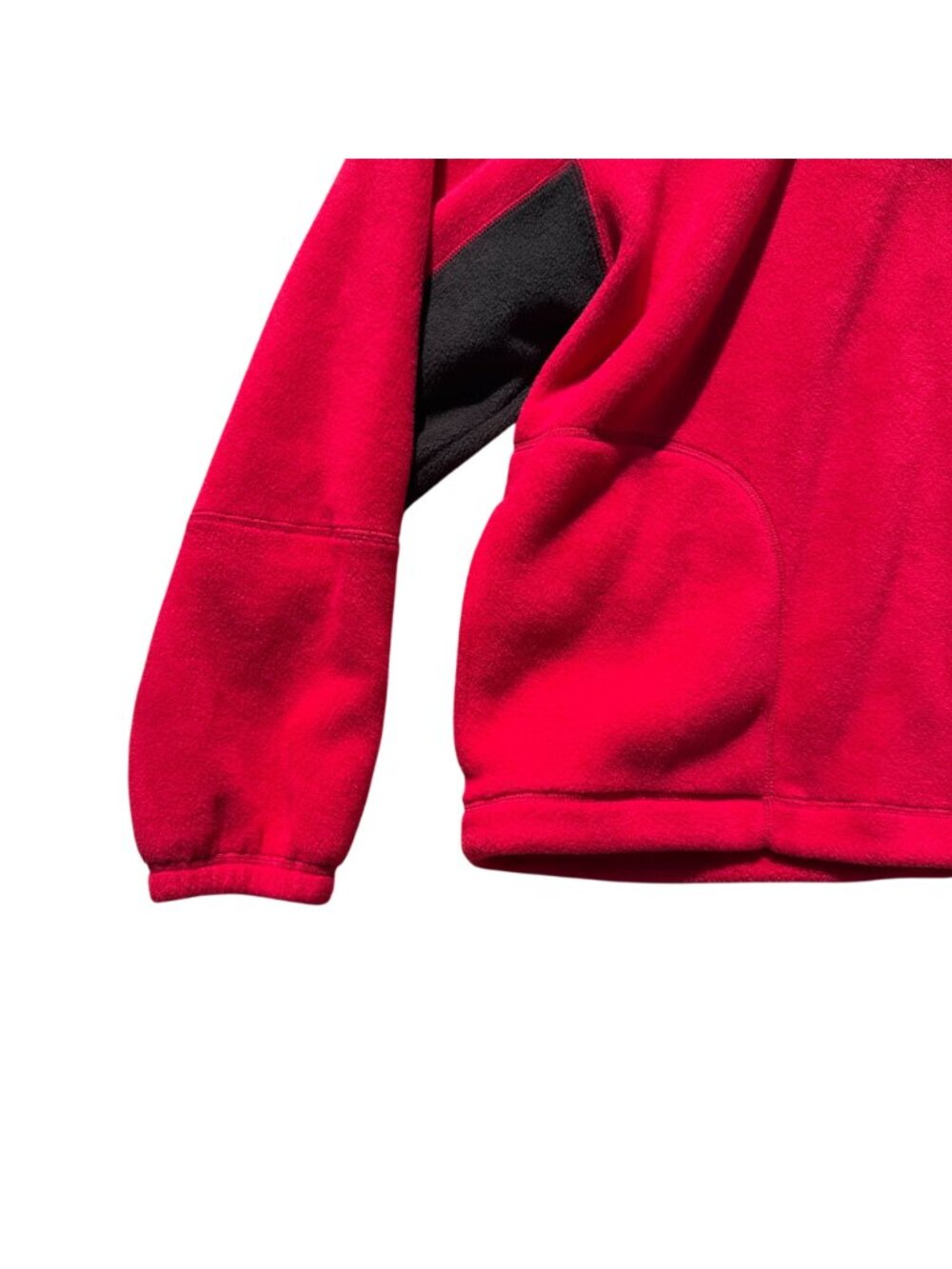 Mountain Tek Sport Fleece Pullover M Mens Red Black Quarter Zip Warm Cozy - Picture 2 of 8
